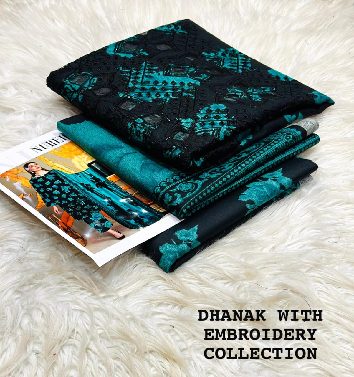 Dhanak 3 Piece Printed Dress| Dhanak Embroidery Dress| New Dhanak Embroidery Dress For Women's