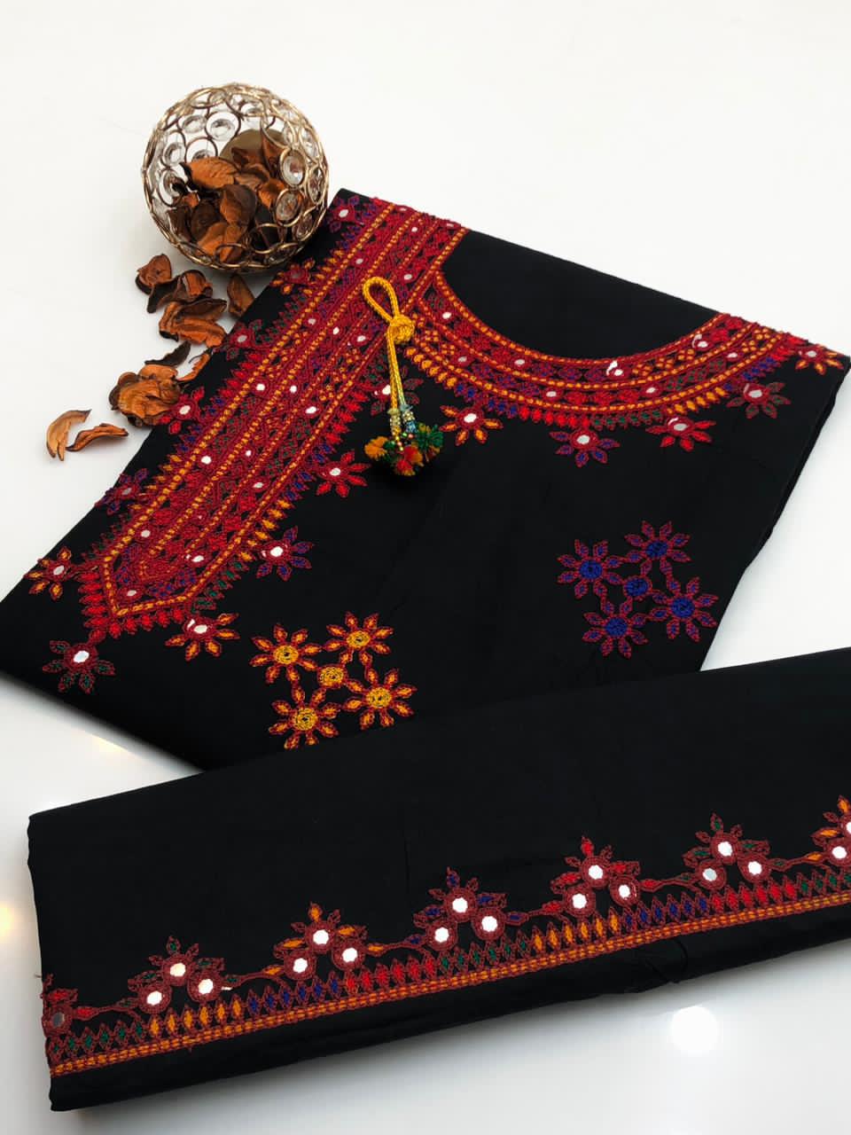 New Collection 2026 | 2Pc Poly Cotton Embroidered Dress | Multani Casual Dress For Girl's