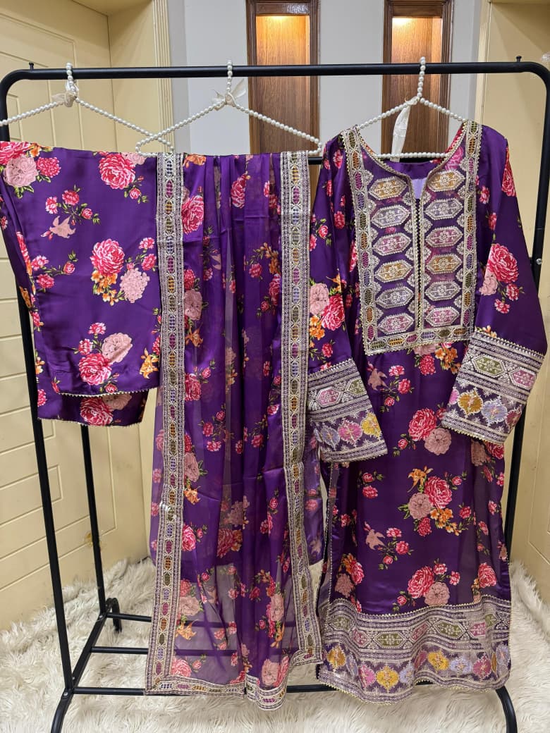 Stitched Silk Sequence Embroidery