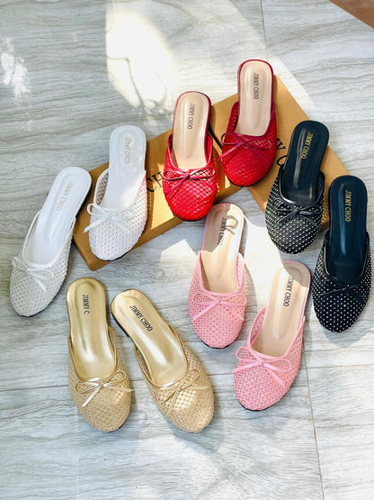 Jimmy Choo Flat Bow Pumps| New Flat Chappal| Flat Chappal For Girl's| Branded Slippers| Stylish Slippers For Girl's