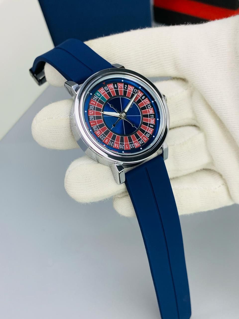 HERYI Casino Dial Rotating Watch With Rubber Strap | Trendy Water Resistant Watch | Branded Watch ⌚