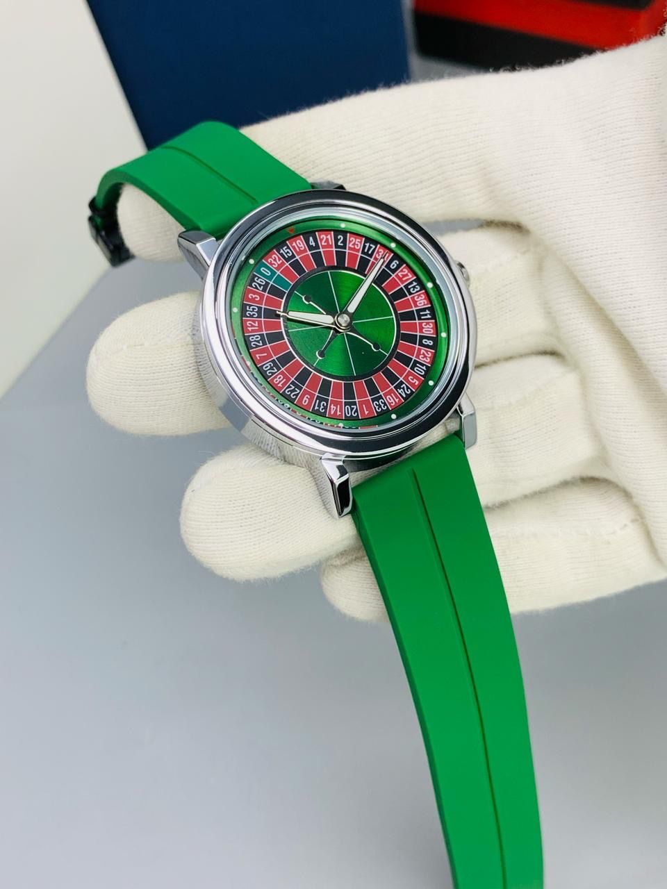 HERYI Casino Dial Rotating Watch With Rubber Strap | Trendy Water Resistant Watch | Branded Watch ⌚