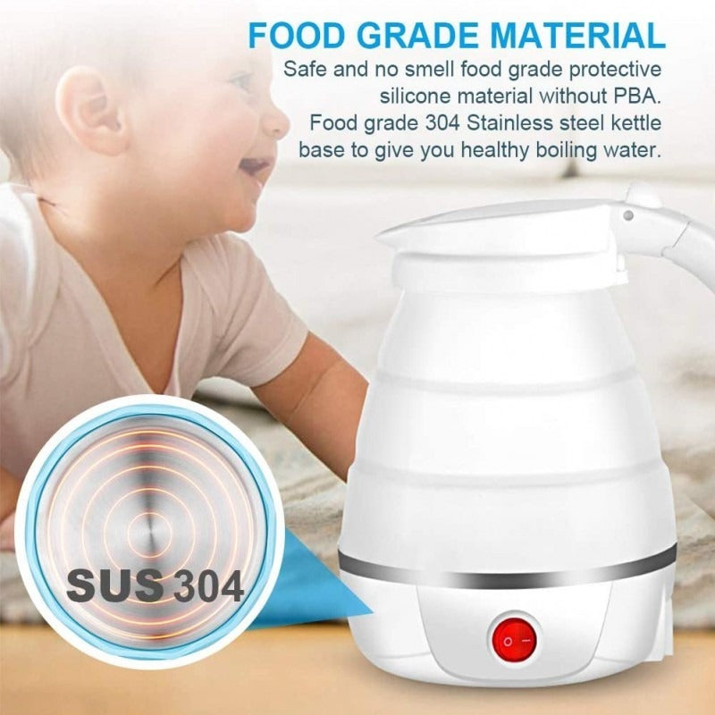 Electric Kettle| Foldable Kettle| Portable Kettle| Travel Collapsible