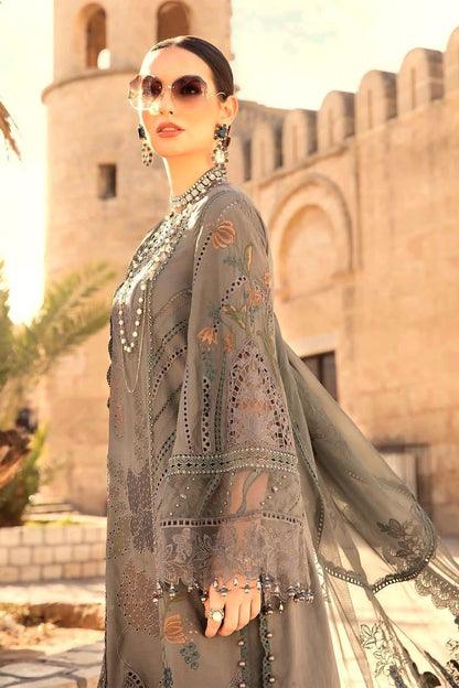 Maria B Luxury Lawn 2026 Embroidered Dress MBL-D-2406-B-24 | Schiffli Lawn Suit | Branded Maria B Party Dress | Premium Quality Lawn Dress