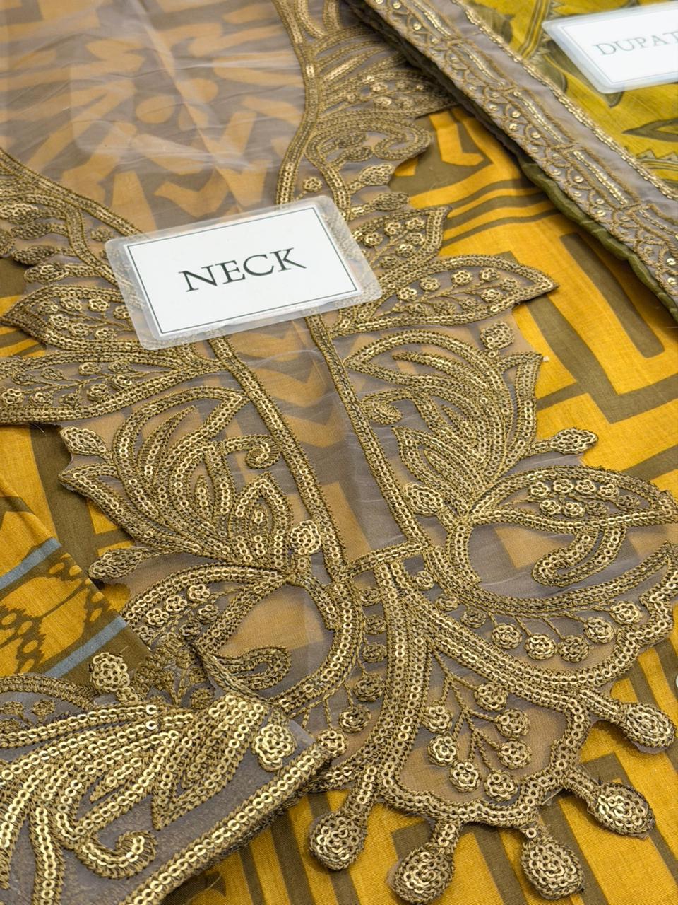 Maria B M-Print Lawn Collection 2026 MPT-2703A/B – Heavy Embroidered Spangle Work Suit Suit | Branded Dress For Party Wear