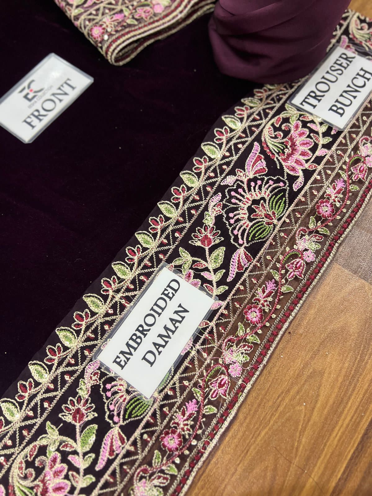 Batik Luxury Embroidery Velvet Dress| Party Dress For Girl's| Wedding Wear For Girl's| Velvet Fancy Dress| New Velvet Dress