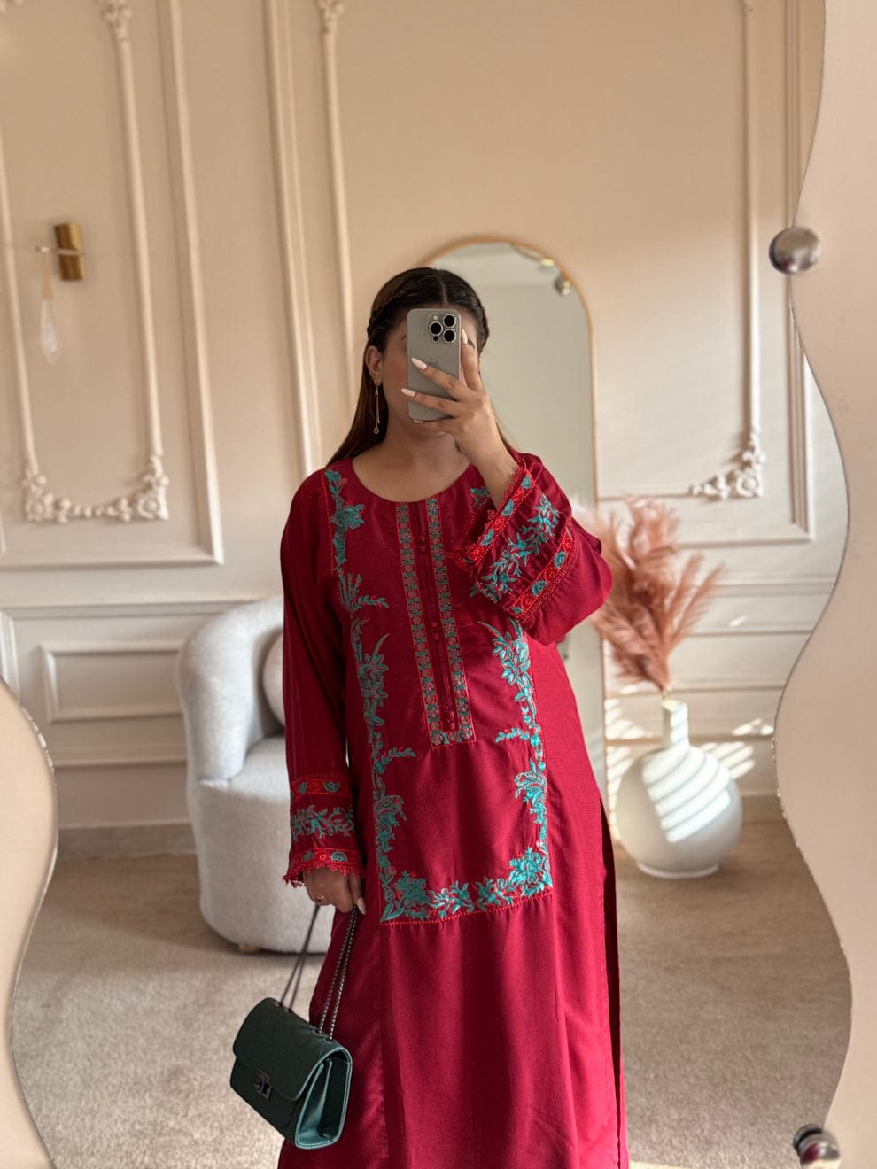 Marjaan Linen 2PC Suit | Premium Linen Collection | Embroidery Stitched Dress For Girl's | Branded Dress