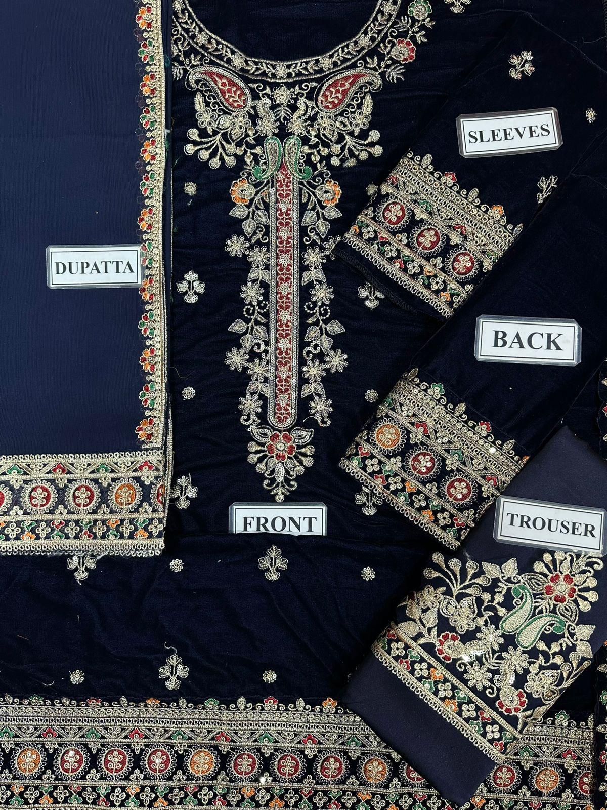 Charizma Branded Dress| Velvet Fancy Dress| Sequence Work Dress| Party Dress For Girl's| Wedding Wear For Girl's