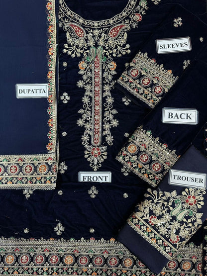 Charizma Branded Dress| Velvet Fancy Dress| Sequence Work Dress| Party Dress For Girl's| Wedding Wear For Girl's