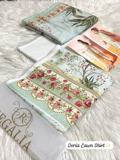 Regalia Doria Lawn 3PC Vol 1 | Original Summer Suit 2026 | Doria Lawn Dress | Lawn Printed Dress Premium Quality