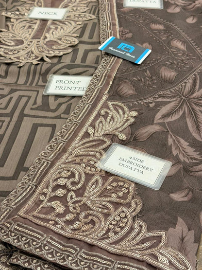 Maria B M-Print Lawn Collection 2026 MPT-2703A/B – Heavy Embroidered Spangle Work Suit Suit | Branded Dress For Party Wear